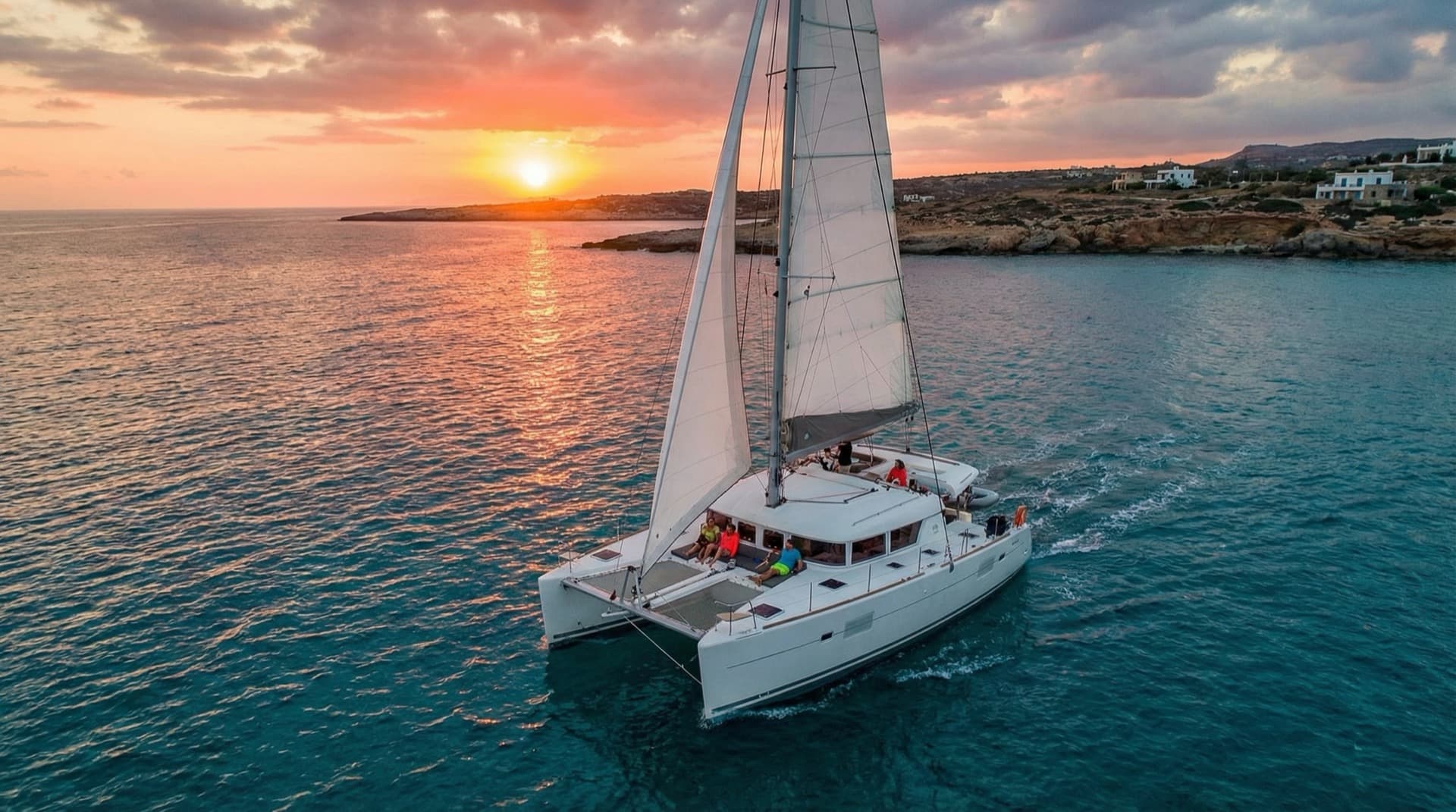 Sailing at golden hour